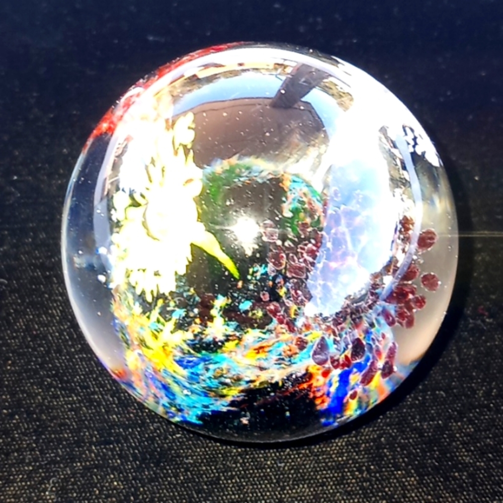 Vintage Glass Paperweight Figurine- Multicolored